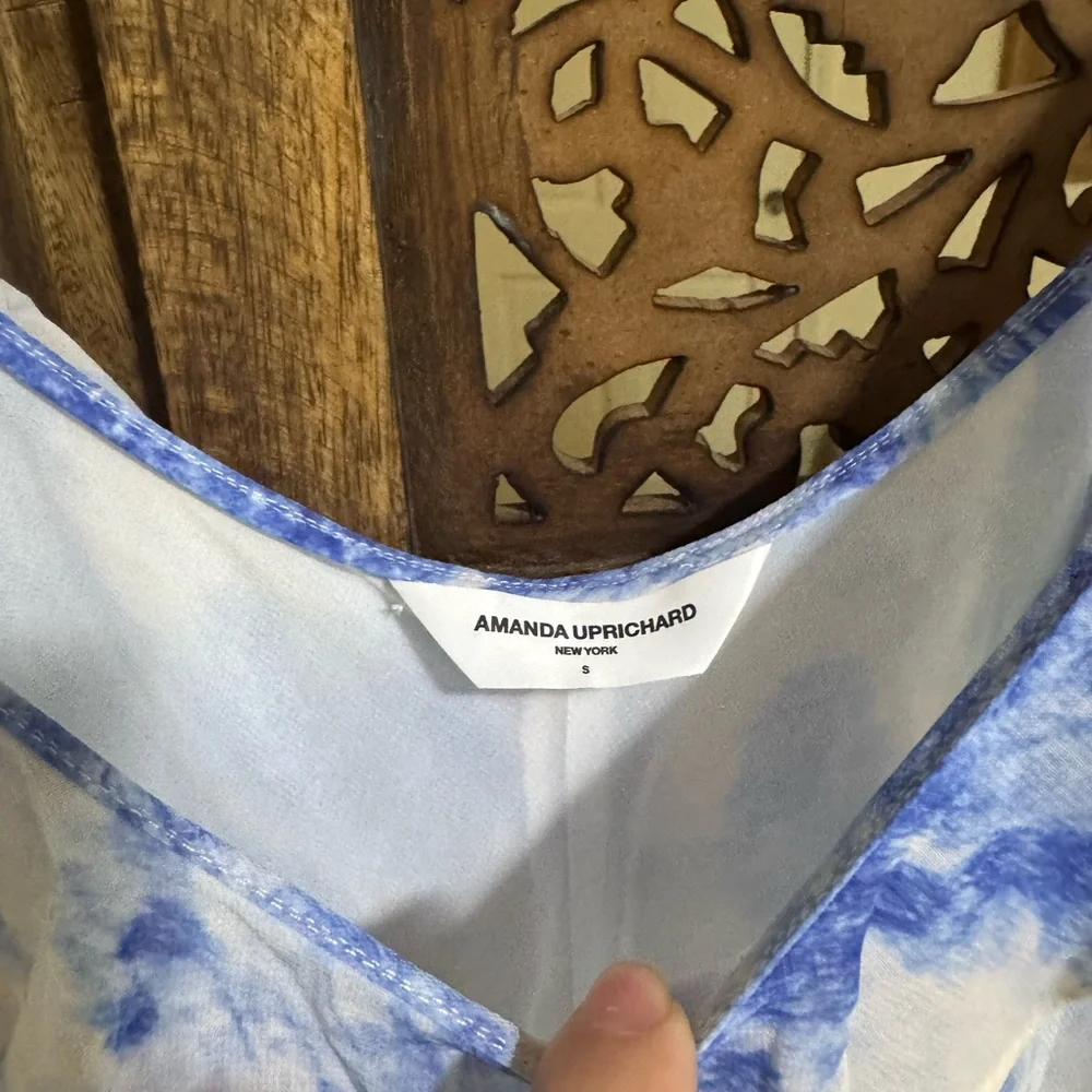 NEW Amanda Uprichard Blue and White Dress S - Picture 3 of 4